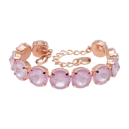 Bracelet "Vorteks (Soft Rose Ignite)" with Swarovski™ crystals